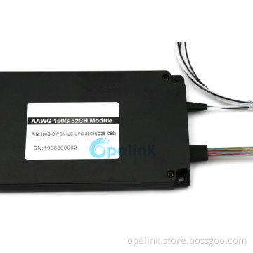 32CH 100GHz Guassian AAWG Flat-top Athermal AWG DWDM Module Standard Metal Box